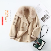 LB-819 2018 mùa thu và mùa đông mới fox fur collar fur coat hạt nhỏ len nữ