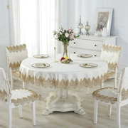 Khăn trải bàn vải tròn nhà ăn khăn trải bàn Châu Âu nhỏ khăn trải bàn tròn vải vải bụi che bàn xoay khăn trải bàn đệm