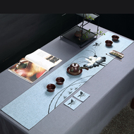 Cotton linen nghệ thuật bàn trà bảng cờ Trung Quốc vẽ tay Zen phong cách Nhật Bản phong cách Trung Quốc bảng mat bong bóng khô cách nhiệt tùy chỉnh