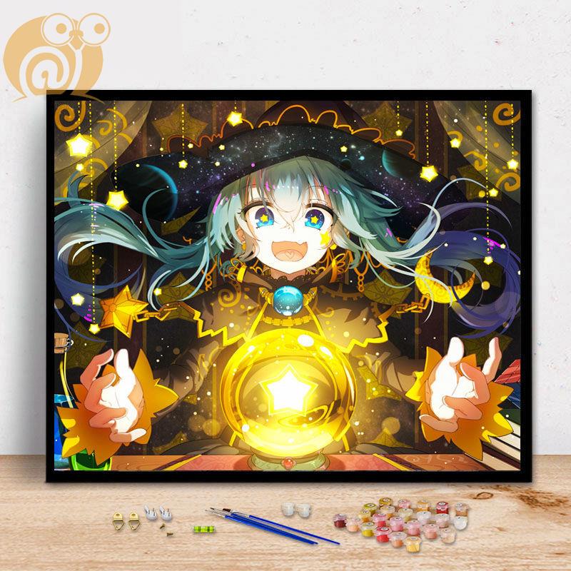 A100 Pumpkin Crystal BallDigital oil painting diy fill Oil painting customized comic scenery character Color painting manual  Decorative painting
