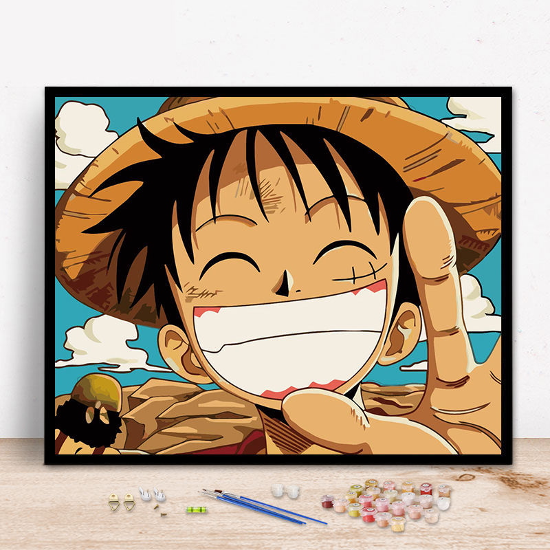 A011 - Pirate Wang LufeiDigital oil painting diy fill Oil painting customized comic scenery character Color painting manual  Decorative painting