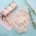 [Ba hộp quà tặng] công chúa fan chiffon ngọc trai sữa lụa ren bên eo thấp cổ tích quần lót tóm tắt của phụ nữ Bộ quà tặng