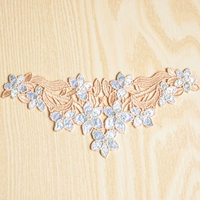 Синяя вода -Современная ручная шить цветочные наклейки на стикерея