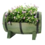 Thùng gỗ chậu hoa bằng gỗ thùng trống thùng bia chống ăn mòn gỗ hộp hoa chủ hoa bằng gỗ hoa máng hoa bình carbonized cắm hoa bình cắm hoa gốm sứ
