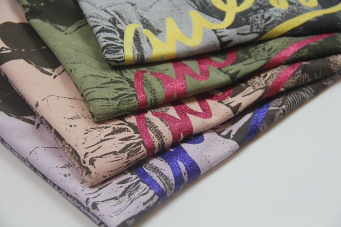 Apricots Washed With Water -- DefectsNew products special Europe and America rural Make old washing Hem Small fork Women Small loose printing Short sleeve Polychromatic T-shirt
