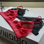 Phải có một chiếc ren trong tủ quần áo! Phụ nữ châu Âu và Mỹ áo ngực ren siêu mỏng bộ bikini mà không có vòng thép W060