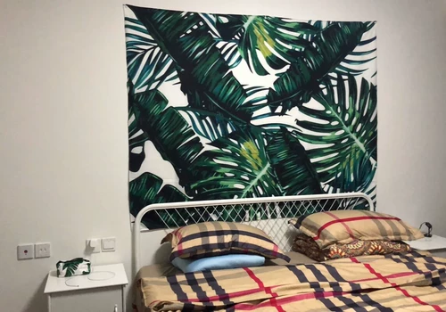 Nordic Printed Banana Leaf Hanging Wall Found Decorative Canvas Tompons настенные одеяло на стена одеяло на стенах