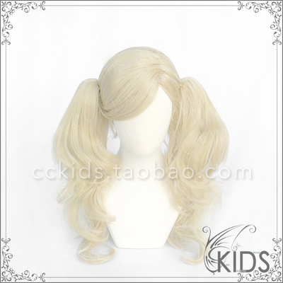 taobao agent Pre -sale CCKIDS Persona5 Goddess Different Records 5 P5 high -rolled apricot double ponytail COS wig