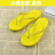 Phụ nữ thời trang giản dị mới phẳng với phim hoạt hình flip-flops bãi biển bình thường flip-flops màu rắn nhà