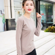 2018 mùa thu mới dài tay cổ tròn đáy áo len Hàn Quốc phiên bản của tự trồng hoang dã áo thun áo len ngắn nữ mùa thu và mùa đông