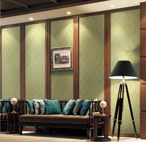 Японские импортные зеленые соломенные обои