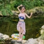 Đồ bơi cho bé gái áo tắm có dây đeo hai mảnh hè 2019 Cô gái mới trong bộ đồ bơi bikini cho trẻ em đại dương - Đồ bơi trẻ em đồ bơi trẻ em