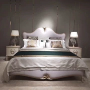 Nội thất cao cấp châu Âu Pháp tân sâm panh vàng ZB13 giường da đầu giường - Bộ đồ nội thất