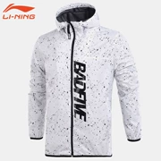 Áo gió Li Ning nam màu trắng BAD FIVE bóng rổ áo khoác dài tay áo gió thể thao quần áo Li Ning áo khoác nam - Áo gió thể thao