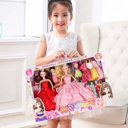 Dress Up Barbie Princess Set Big Gift Box Doll Girl Child Play House Toy Gift 6 khớp - Búp bê / Phụ kiện