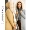 HDZG hai màu cổ áo lông lớn trùm đầu áo khoác cotton dài thẳng áo khoác M5665 - Bông