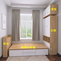 Tatami giường hiện đại lưu trữ tủ quần áo nhỏ gọn một bedroom apartment nhỏ 1,2 m 1,5 m giường kết hợp của tủ tùy chỉnh - Giường mẫu giường ngủ đơn giản