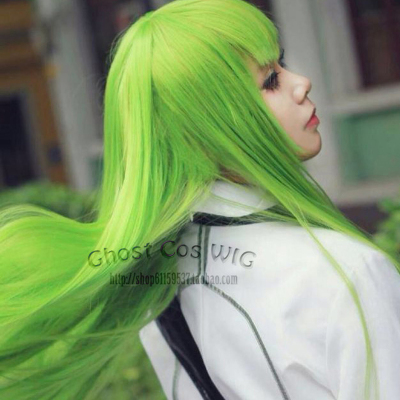 taobao agent Spot free shipping bread cosplay fake Mao Rubao CC Queen 80cm1m gold green wig