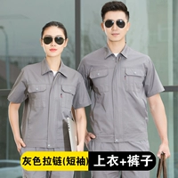 (на молнии) серый набор с короткими рукавами