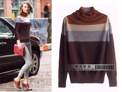 taobao agent Demi-season woolen warm scarf, sweater, high collar