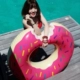 Пончик, плавательный круг для взрослых, насос, 90см