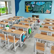 Bàn ghế văn phòng dải phòng họp đào tạo gỗ rắn bảng hạt dải sơn bàn đôi ghế - Nội thất giảng dạy tại trường