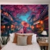 Phong cảnh Nhật Bản đẹp nền vải ins phòng ngủ phòng tường đầu giường ký túc xá trang trí tường vải treo vải lưới màu đỏ thảm decor Tapestry