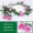 Dải cảnh quan phòng khách dải hoa hồng lá xanh lá hoa nhựa mây uốn lượn trang trí tường mô phỏng - Hoa nhân tạo / Cây / Trái cây