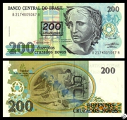 [Americas] thương hiệu mới UNC Brazil 200 Cruzero tiền giấy đóng dấu phiên bản của đồng tiền nước ngoài