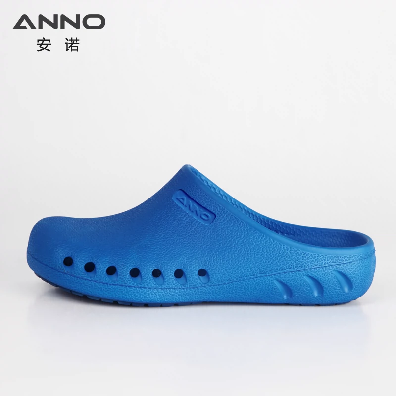 ANNO giày phẫu thuật giày việc trượt không thấm nước mặc soi thủng kháng chống axit y tá y tế dép màu xanh 