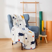 Cát flannel chăn mền pad mùa xuân và mùa hè điểm sóng nhà meow giải trí máy lạnh chăn cách nhiệt chăn tĩnh-ins - Ném / Chăn
