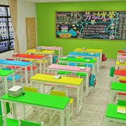 Bàn cô gái mẫu giáo bàn họp bàn đào tạo đơn và ghế tổ chức giáo dục học sinh viết đôi đồ nội thất - Nội thất giảng dạy tại trường