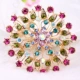 Hàn Quốc bán kim cương lớn cô dâu cầm hoa boutonniere trâm cài áo khóa phù hợp với khóa cô gái cưới - Trâm cài