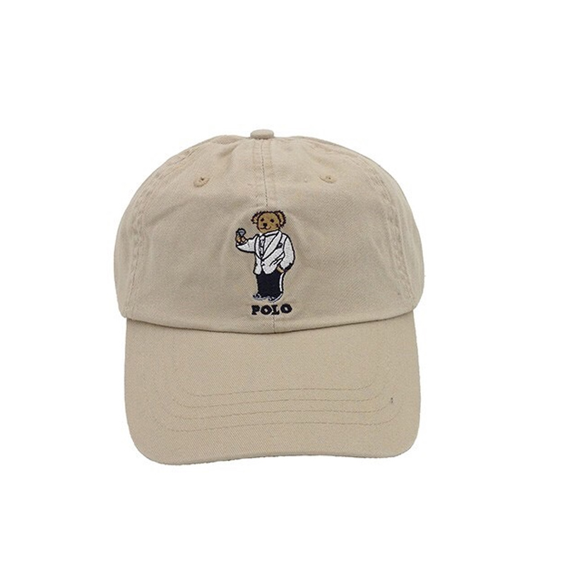 Suit Bear & KhakiPolo Bear Hat female Chaopai ins Paul Baseball cap male leisure time peaked cap Sun hat RL Export