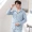 Bộ đồ ngủ mùa thu nam cardigan cotton dài tay cộng với kích thước lỏng lẻo phục vụ tại nhà phù hợp với một giọt - Pyjama