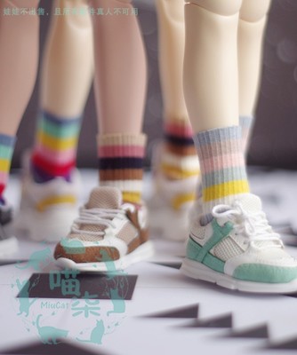 taobao agent BJD doll uses scattering rainbow short socks 6 points 4 points, giant baby, uncle, uncle, stockings spot is not real