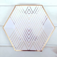 7-дюймовая шестиугольная штамповка белого золота 8 штук