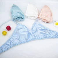 Spike đặc biệt cung cấp phụ nữ phần mỏng 100% silk silk bra hai mặt không có vòng thép chăm sóc sức khỏe đồ lót áo ngực áo ngực shop quần áo nữ