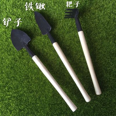 taobao agent #Three -piece mini garden tool, small iron shovel iron rake iron rake BJD6 point baby props