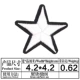 Молочный белый 796 Black Edge White Pentagram звезда