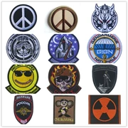 Thế giới Hòa Bình Quân Đội Fan Thêu Armband Velcro Cá Tính Sticker Ba Lô Sticker Quần Áo Nhãn Vải Shoulder Vá Vá