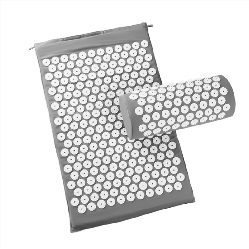 Grey Needle Pad + Headrestyoga Massage cushion acupuncture Massage cushion Yoga Mat acupoint Massage cushion acupuncture Cushions acupuncture pillow Back Massage cushion