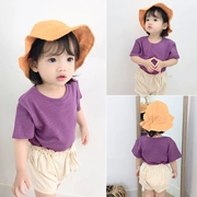 Modal quần áo trẻ em cho bé áo thun ngắn tay mùa hè bé gái áo sơ mi bé gái nước ngoài cotton nửa tay áo - Áo thun