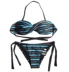 Đồ bơi nữ gợi cảm 2019 quấn ngực tam giác quai ngang bikini kẻ sọc - Bikinis áo tắm một mảnh Bikinis