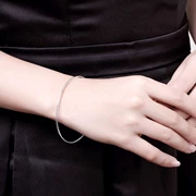 Đặc biệt đêm giao thừa 925 Bạc Vòng tay đơn giản Vòng đeo tay Nữ Sterling Vòng tay bạc Quà tặng sinh nhật Han Bosi