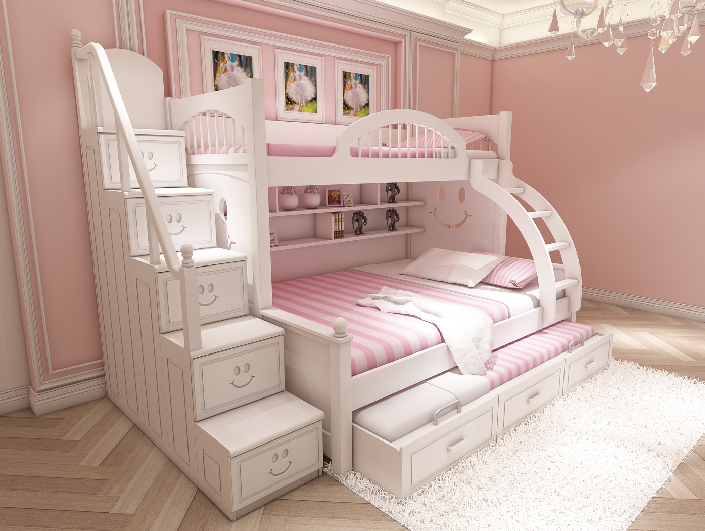 двухъярусная кровать для девочек 10 лет