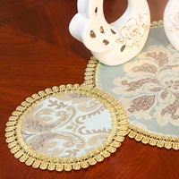 Châu âu coaster bàn cà phê mat bình mat bảng pad bát mat vải Phương Tây lễ trà cách nhiệt pad dày tròn khăn trải bàn hoa văn