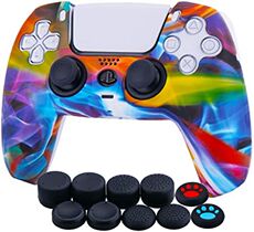 Рукав силиконовые ручки 喷油ps5迷彩手柄硅胶套 ps5手柄保护套 ps5游戏控制器防滑