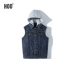 2019 mùa thu mới trai lớn cotton sinh viên denim vest trẻ em trẻ em không tay áo vest thủy triều - Áo ghi lê Áo ghi lê