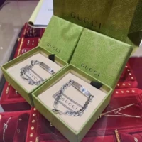 Gucci, браслет, эльфийка подходит для мужчин и женщин для влюбленных, новая коллекция, серебро 925 пробы